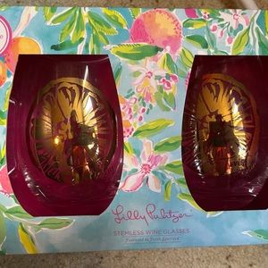 Two Lily Pulitzer glasses brand new
